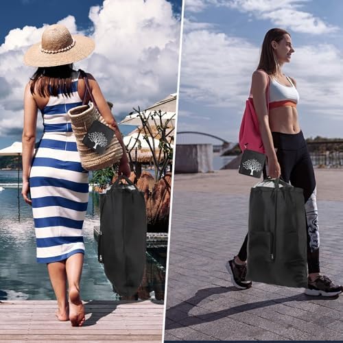 2 Packs Travel Laundry Bags, CLEADUS Foldable Dirty Clothes Bag 【Upgraded】 - Image 5