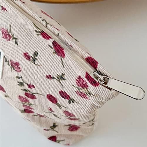 Floral Cosmetic Bags, Corduroy Makeup Bag - Image 4
