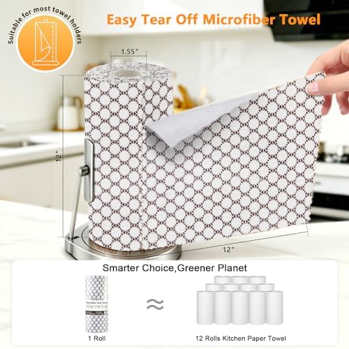Viraelive Microfiber Cleaning Cloth Roll, 50 Sheets - Image 2