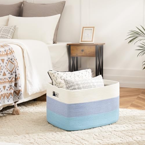 Artfeel Blanket Basket, Rectangle Woven Baskets - Image 2