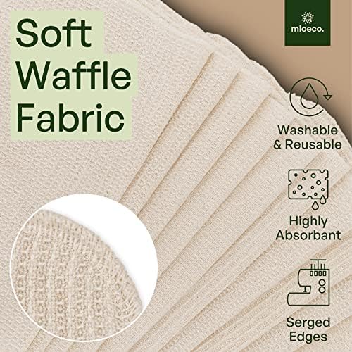 mioeco 20 Pack Reusable Kitchen Paper Towels, Organic Dish Cloths - Image 5