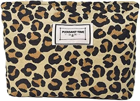 SxoSyo Leopard Makeup Bags, Large Canvas Cosmetic Pouch by SxoSyo
