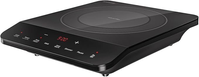 Empava Portable Induction Hot Plate Cooktop, Countertop Electric Stove with Single Burner, 3 Preset Modes, Shatterproof Glass Top, 110~120V Plug-In for Kitchen, RV, and Outdoor Camping