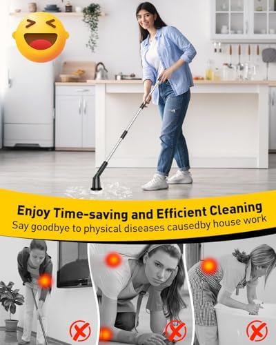 Shower Scrubber with Long Handle, Shower Cleaner Brushes - Image 2