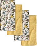 Miss Adola 4pcs 270GSM Cotton Kitchen Towels, Lemon Bird by MissAdola