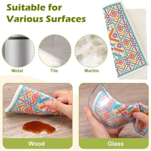 6 Pcs Swedish Paper Cloths for Kitchen, Reusable Paper Towels Washable - Image 6
