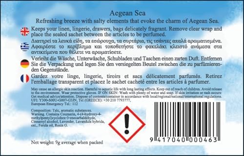 Good Life Aegean Sea Scented Sachets | Designed in New Zealand | 12 Sachets - Image 6