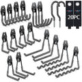 3-H Heavy Duty Garage Hooks, 20 Pack Wall Storage Organizer by 3-H