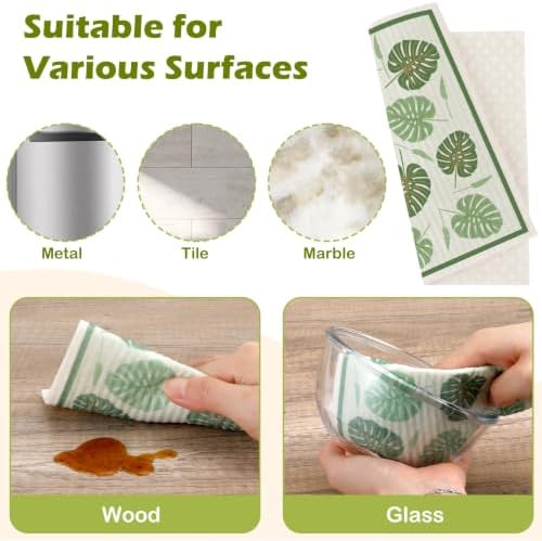6 Pcs Swedish Paper Cloths for Kitchen, Reusable Paper Towels Washable - Image 6