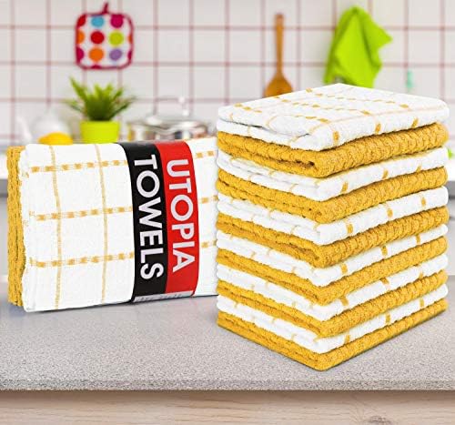 Utopia Towels Kitchen Towels 12 Pack 15x25 Inch Ring Spun Cotton Yellow - Image 6