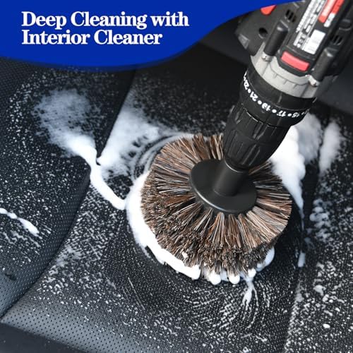 Horse Hair Brush for Drill, for Leather, Car Interior, Upholstery - Image 4