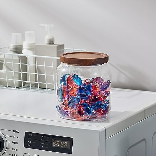 Sweejar Glass Jars for Laundry Room Organization, Half-Gallon Laundry Pods - Image 4