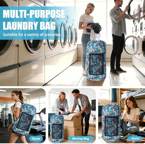 Portable with Adjustable Shoulder Straps Travel Dirty Laundry Bag, with - Image 7