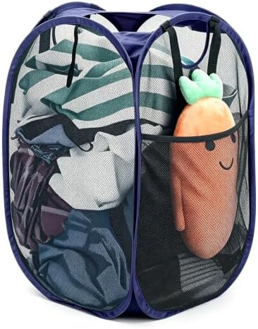 HOUSE AGAIN Strong Mesh Pop Up Laundry Hamper, 70L Collapsible Laundry Basket by HOUSEAGAIN