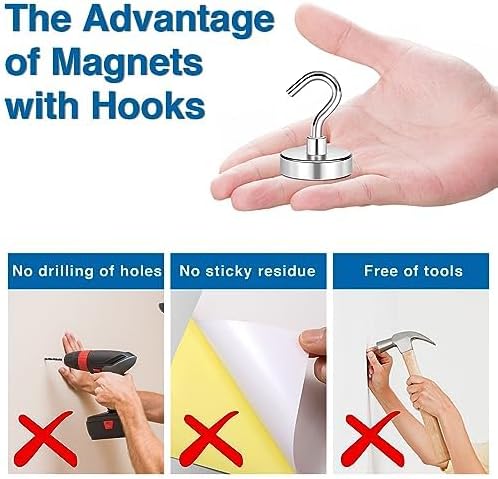 LOVIMAG Magnetic Hooks for Cruise Essentials 2026 Cabins Door 25 Pack-85LBS - Image 7