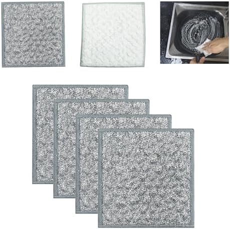 New thickened 7.8 * 7.8 inch double-sided metal wire dishwashing cloth by Unknown