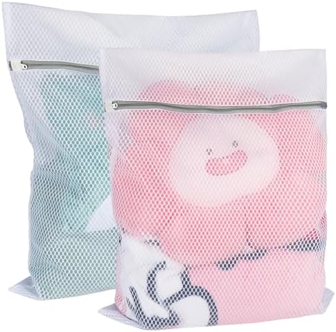 Vivifying XL Large Mesh Laundry Bags, 2 Pack 20 x 24 Inches Honeycomb Mesh Wash by Vivifying