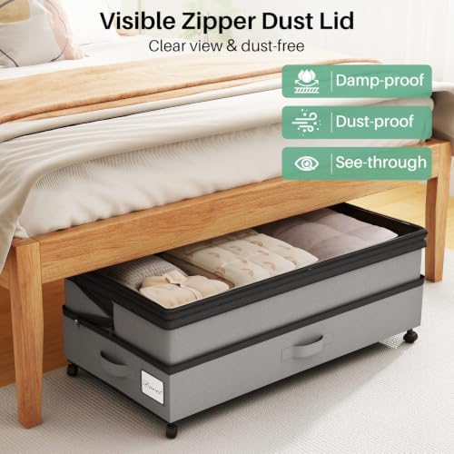 Kitstorack 4 Pack Height-adjustable Under Bed Storage - Image 5