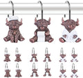 Highland Cow Shower Curtain Hooks Set of 12 by Unknown