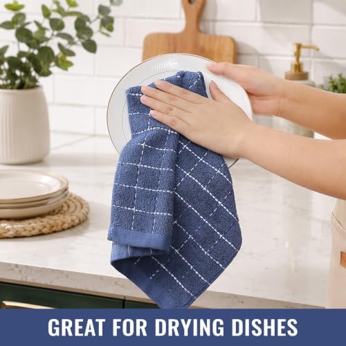 Kitinjoy 100% Cotton Terry Kitchen Dish Cloths, 12”x 12” - Image 5