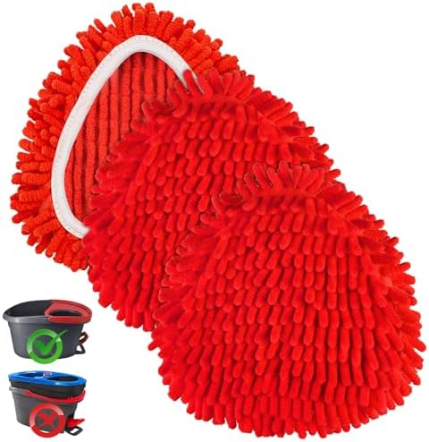 Mop Head Replacement for Ocedar, 3 Pack Mop Heads Refill for Spin Mop by MopHeadsReplacements