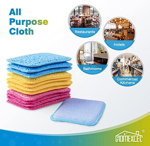 HOMEXCEL 12PK Scrub&Wipe Cloths, Dual-Sided Non-Scratch Sponges - Image 6