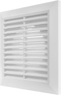 Repa Market 4 Inch (Opening) White Air Vent Cover - Plastic Fresh Air Intake Vent for Round Duct - Register Vent Cover with Mesh Screen - Wall or Ceiling HVAC Return Air Register - Modern Soffit Vents