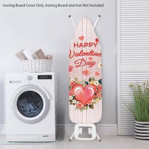 Love Heart Ironing Board Cover Floral Heavy Duty Iron Pad Covers Romantic - Image 3