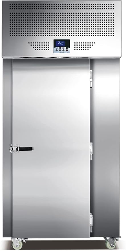Kolice Commercial Heavy Duty 15 Trays Shock Freezing Blast Chiller & Freezer Included Trolley Cart, Shock Freezer for Restaurant,Hotel,School,Bar,Cafe,Bakery-Lowest temperature -40°F(-40°C)