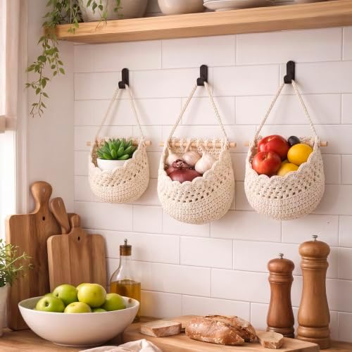 Honeydak 3 Hanging Baskets, Cotton Rope - Image 6
