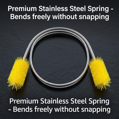 67" Flexible Drain Brush Set, Double Ended Long Hose Pipe Cleaner - Image 6