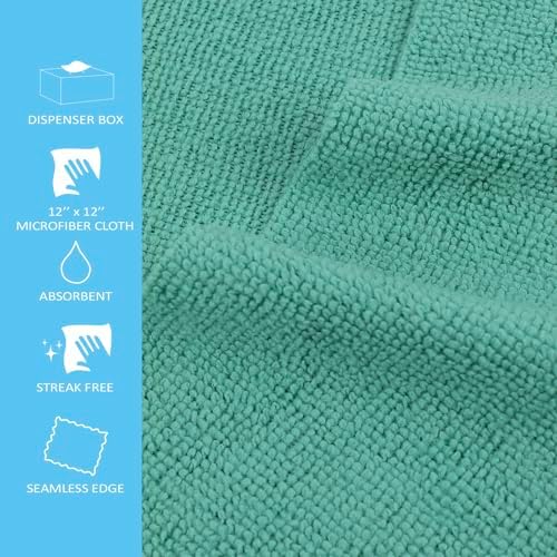 Tricol Clean 50PK Profesional Resuable Lint Free Microfiber Edgeless Cleaning - Image 4