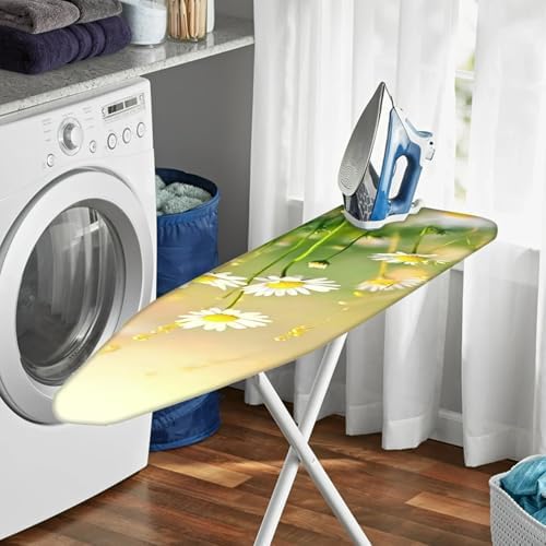 Nuxovilar White Daisy Yellow Floral Ironing Board Cover 15x54 - Image 6