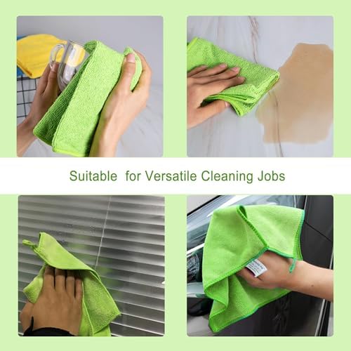 Ultra Absorbent 400 GSM Microfiber Cleaning Cloths, Thick Lint Free Reusable - Image 4