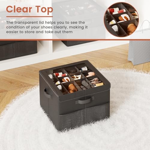 PHINOX Shoe Organizer for Closet, Fits 12-24 Pairs, Shoe Storage Bins - Image 4