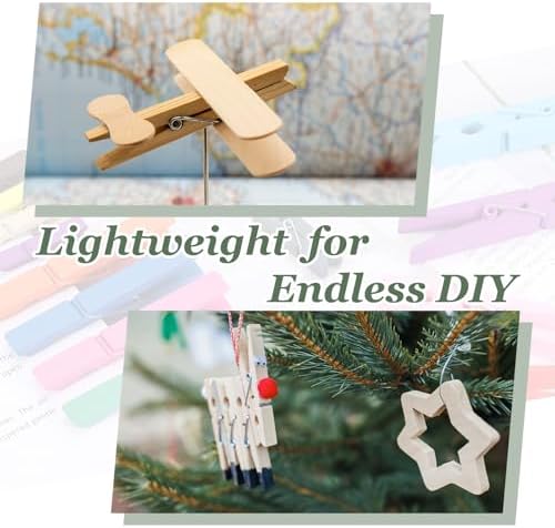 uxcell 200 Pcs Wooden Clothespins, 1.4 Inch Clothes Pins Wooden Colored Small - Image 7
