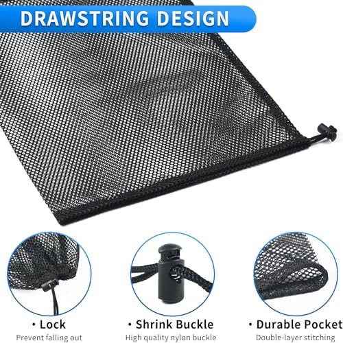 10 Pcs Mesh Drawstring Bag 12" x 16" - Image 2