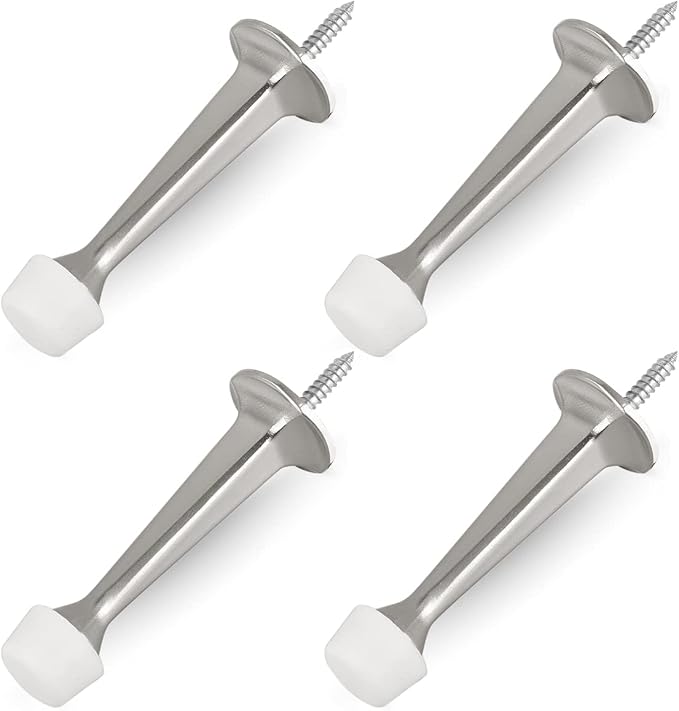 HOMOTEK 4 Pack Heavy Duty Solid Rigid Door Stop by HOMOTEK