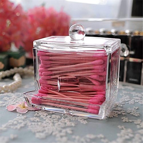 Sooyee Qtip Holder Restroom Organizer, Acrylic Q Tip Storage Organizer - Image 3