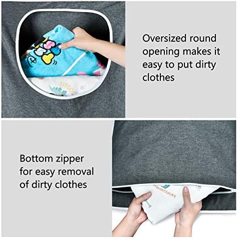 XL Hanging Laundry Hamper, Over the Door Laundry Hamper and Baskets, Wide - Image 6