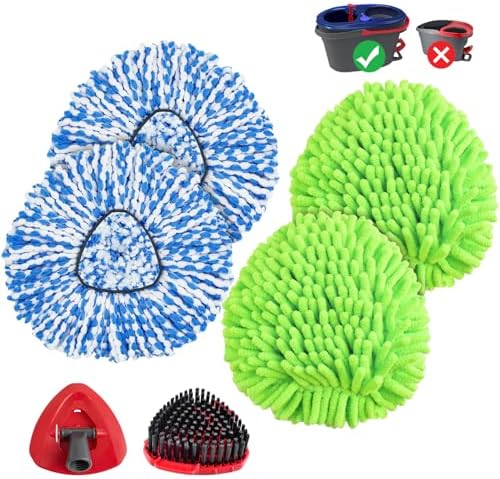 Mop Heads Replacements for Ocedar Easywring RinseClean 2 Tank Spin Mop Replace by GFRED