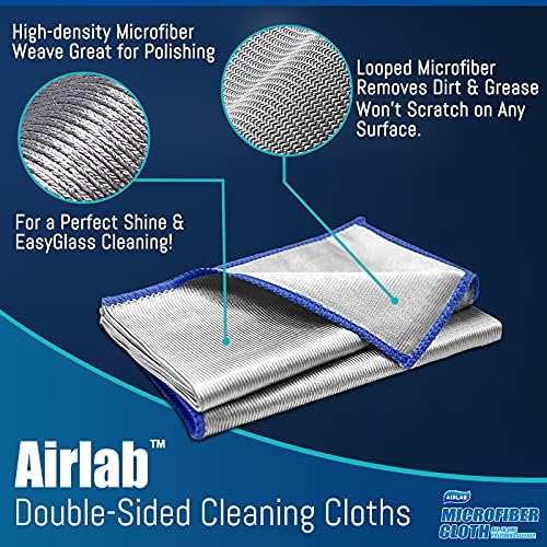 Glass Polishing Streak Free Miracle Cleaning Cloth, Sliver-Orange Blue - Image 3