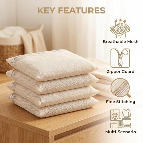 4 Pack Organic Cotton Mesh Laundry Bags - Image 7