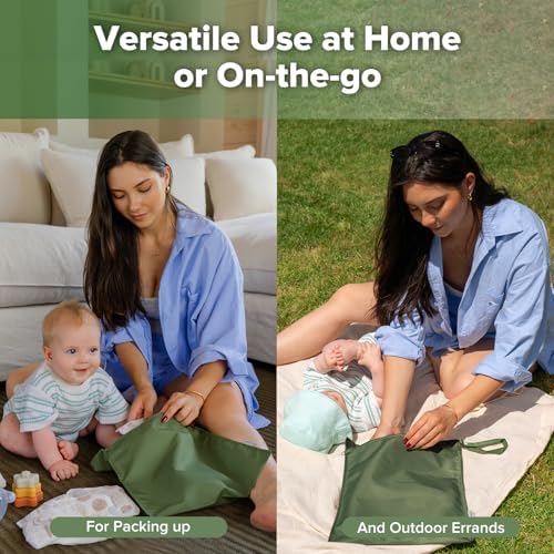 haakaa Wet Dry Bags for Baby, Water Resistant Wet Dry Bag - Image 3
