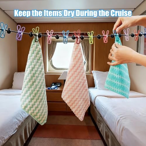 Magnetic Clothesline for Cruise Ship, Portable Clothes Line for Traveling - Image 2
