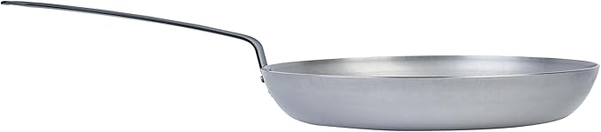Restaurantware Met Lux 12 Inch Fry Pans, 6 No-Stick Frying Pans - Induction-Ready, Triple-Riveted, Silver Carbon Steel Cooking Skillets, Durable, For Searing, Sauteing, And Browning Food