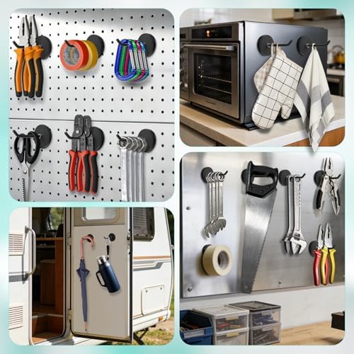 4pcs Magnetic Hooks, Anti-Slip 2.9 Inch Long Heavy Duty Magnet Hooks - Image 5