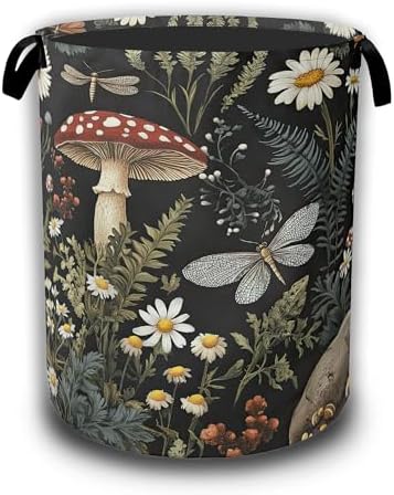 Wild Mushroom Forest Laundry Basket, Laundry Hamper Waterproof Oxford Cloth by Unknown