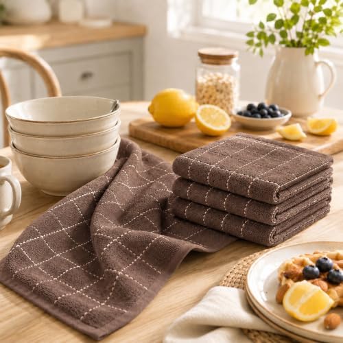 Kitinjoy 100% Cotton Terry Kitchen Towels, 13”x 28” - Image 3