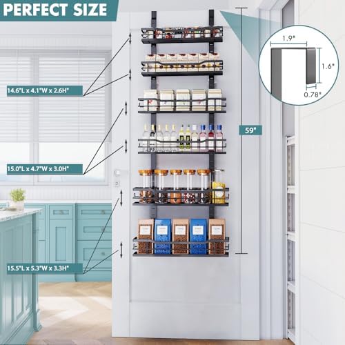 Eastherry Over The Door Pantry Organizer，6-Tier Over The Door Organizer - Image 2